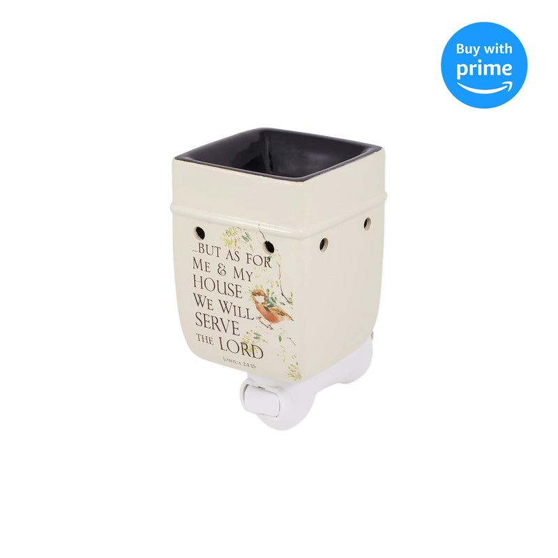As for Me and My House Ceramic Stoneware Electric Plug-in Outlet Wax and Oil Warmer