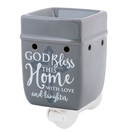Plug in wax warmer with message "God Bless this Home"