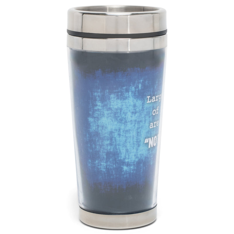 Large Groups "No Thanks" Navy Blue  16 Ounces Stainless Steel Travel Tumbler