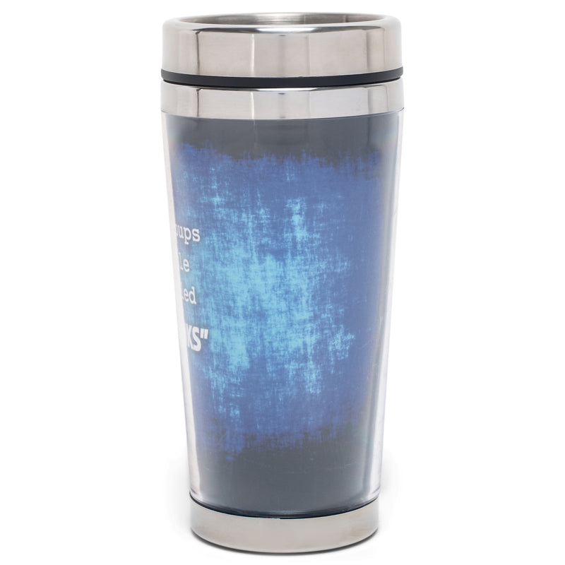 Large Groups "No Thanks" Navy Blue  16 Ounces Stainless Steel Travel Tumbler