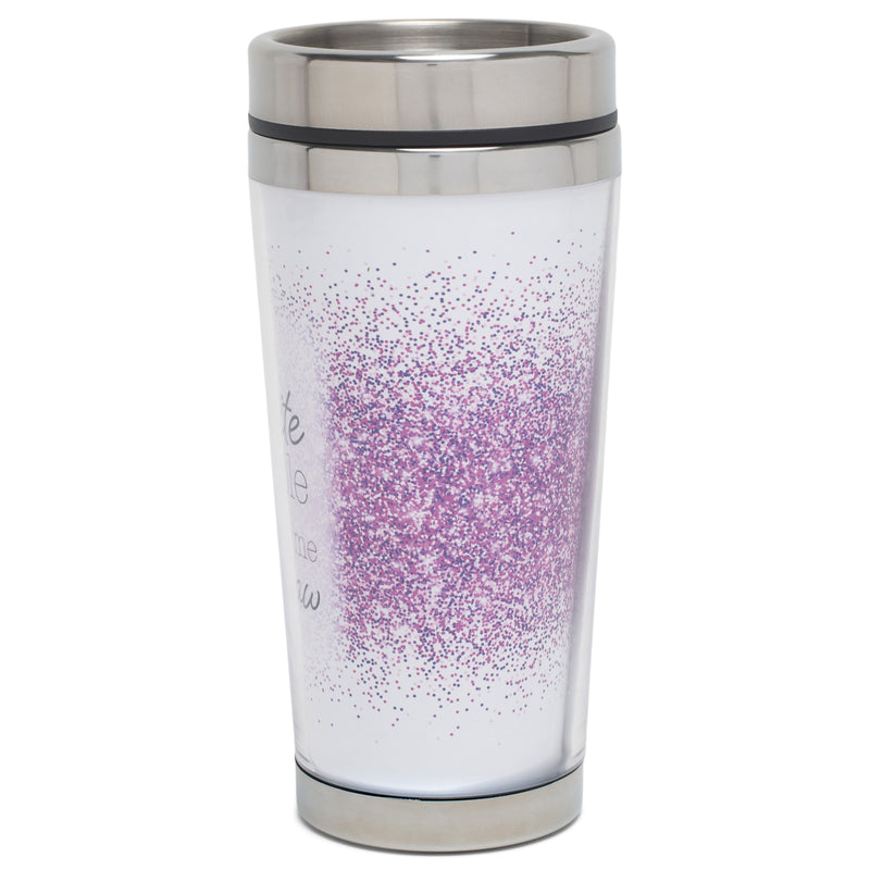 Call Me Mamaw Classic White and Purple 16 Ounces Stainless Steel Travel Tumbler