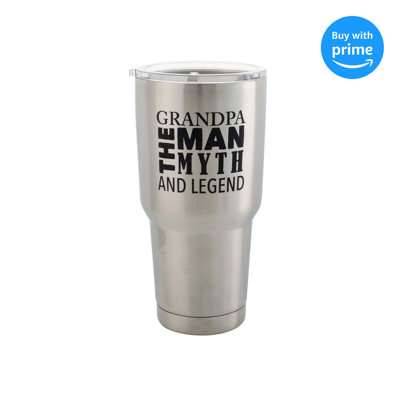 Grandpa, The Man The Myth The Legend 30 Oz Stainless Steel Travel Mug with Lid