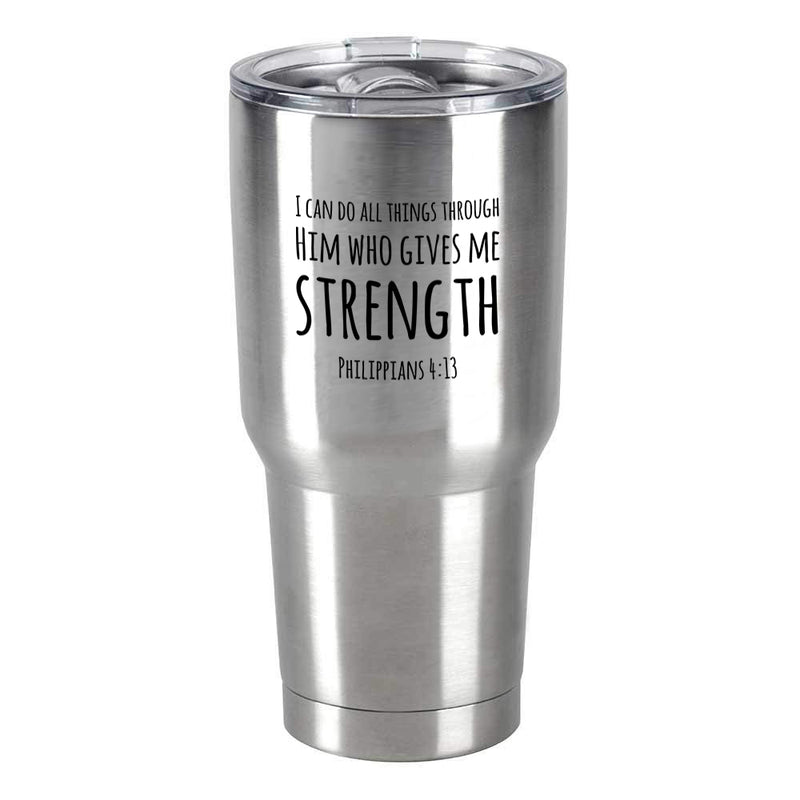 I Can Do All Things 30 Oz Stainless Steel Travel Mug with Lid