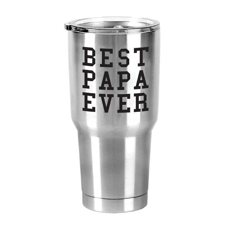 Best Papa Ever 30 Oz Stainless Steel Travel Mug with Lid
