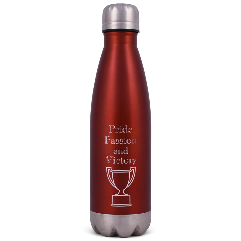 Elanze Designs Pride Passion Victory Red 17 ounce Stainless Steel Sports Water Bottle