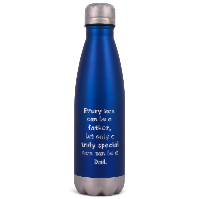 Elanze Designs Truly Special Man Dad Blue 17 ounce Stainless Steel Sports Water Bottle