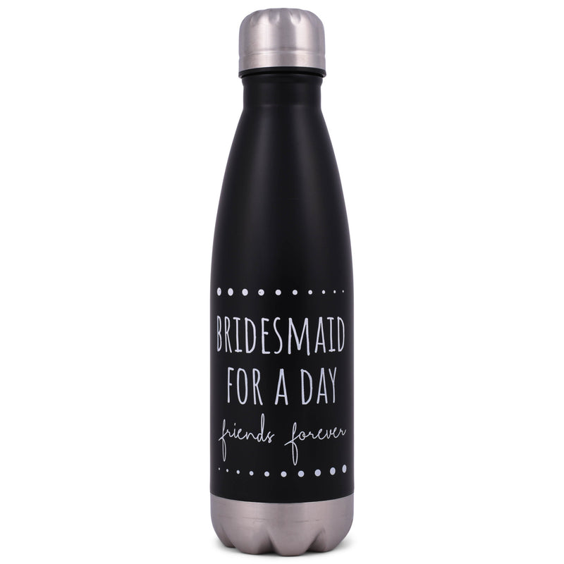 Elanze Designs Bridesmaid Friends Forever Black 17 ounce Stainless Steel Water Bottle