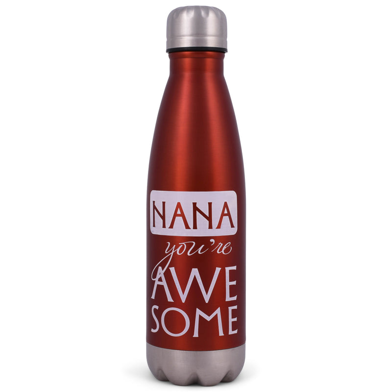 Elanze Designs Nana you're Awesome Red 17 ounce Stainless Steel Sports Water Bottle