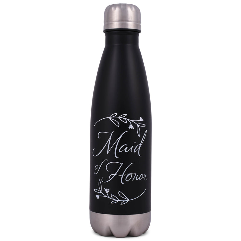 Elanze Designs Maid of Honor Red 17 ounce Stainless Steel Sports Water Bottle
