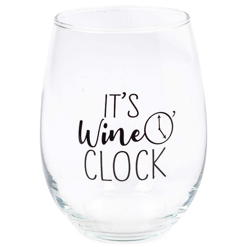 Front view of wine glass