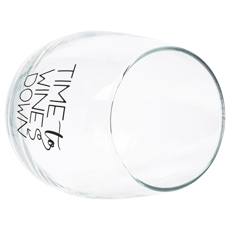 Top view of wine glass