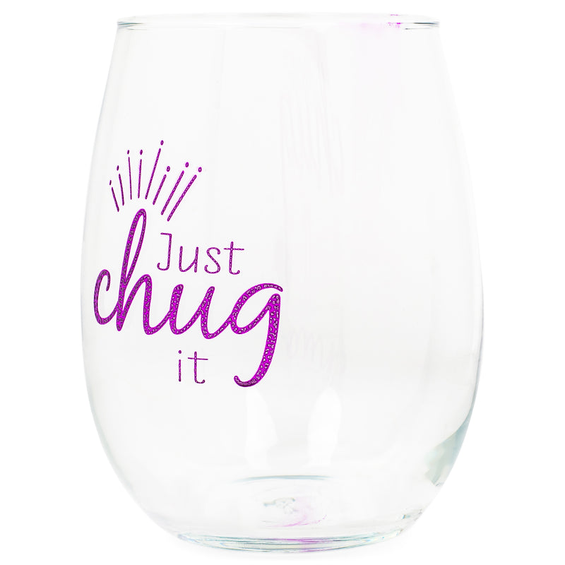Rear view of wine glass