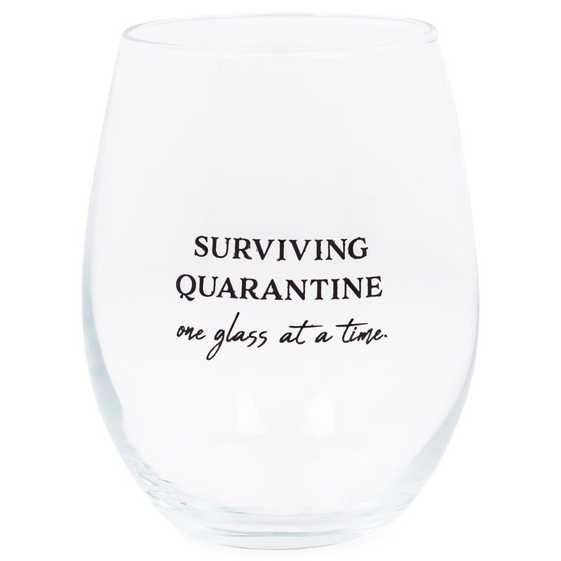 Front view of wine glass